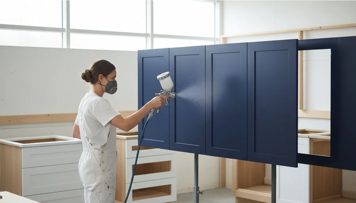 Cabinet painting service in Buffalo, NY for durable kitchen cabinet refinishing with a smooth finish