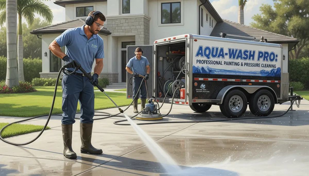 Buffalo, NY concrete pressure cleaning for driveways and walkways by Buffalo Paint Pros