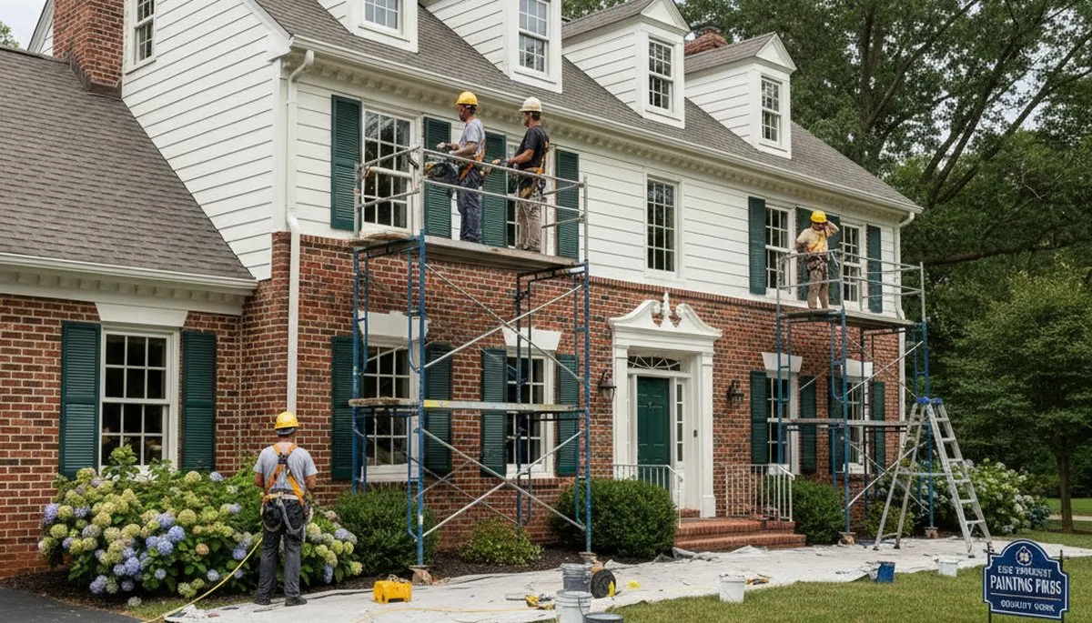 Painting contractors in Buffalo, NY completing professional interior painting services
