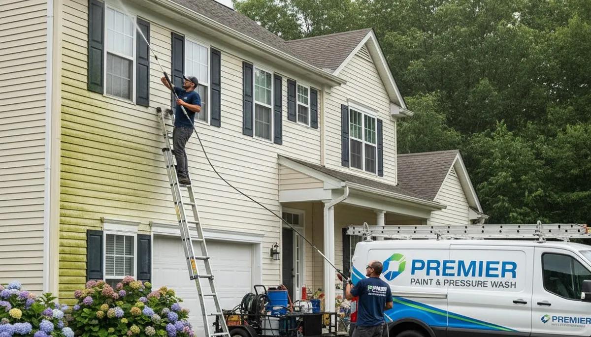Vinyl siding pressure cleaning in Buffalo, NY removes salt, mold, and grime from a home exterior